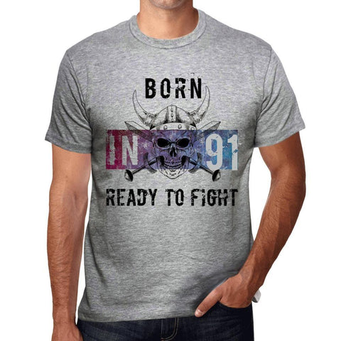 91 Ready to Fight Men's T-shirt Grey Birthday Gift