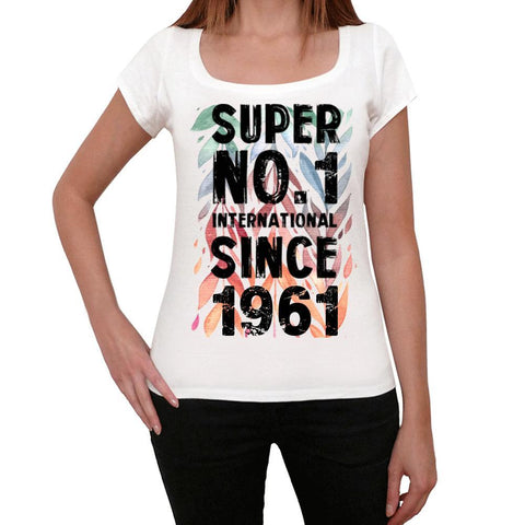 1961, Super No.1 Since 1961 Women's T-shirt White Birthday Gift 00505