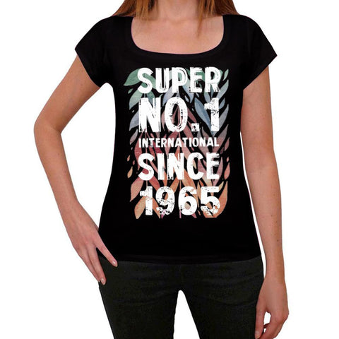 1965, Super No.1 Since 1965 Women's T-shirt Black Birthday Gift 00506