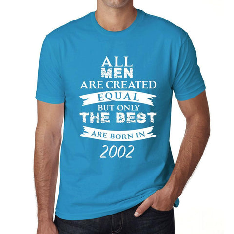 2002, Only the Best are Born in 2002 Men's T-shirt Blue Birthday Gift 00511