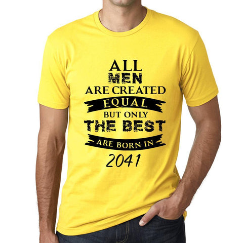2041, Only the Best are Born in 2041 Men's T-shirt Yellow Birthday Gift 00513