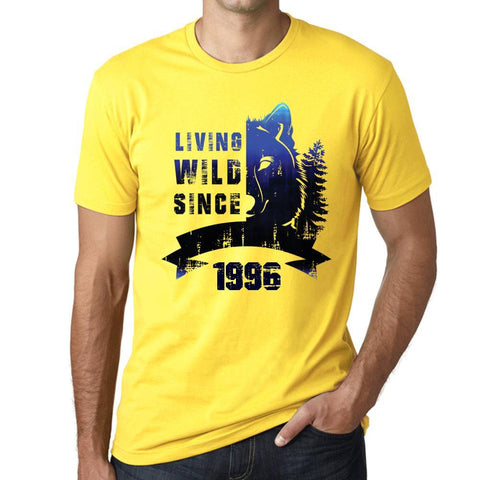 1996, Living Wild 2 Since 1996 Men's T-shirt Yellow Birthday Gift 00516