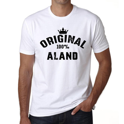 aland, 100% German city white, Men's Short Sleeve Rounded Neck T-shirt