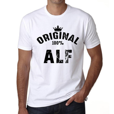 alf, 100% German city white, Men's Short Sleeve Rounded Neck T-shirt