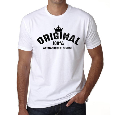 altmärkische wische, 100% German city white, Men's Short Sleeve Rounded Neck T-shirt