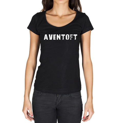 aventoft, German Cities Black, Women's Short Sleeve Rounded Neck T-shirt