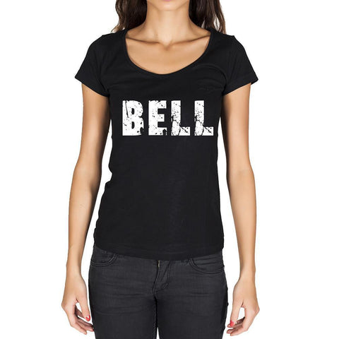 bell, German Cities Black, Women's Short Sleeve Rounded Neck T-shirt