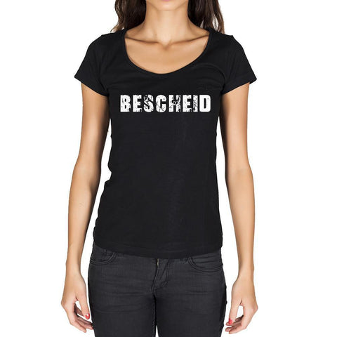 bescheid, German Cities Black, Women's Short Sleeve Rounded Neck T-shirt