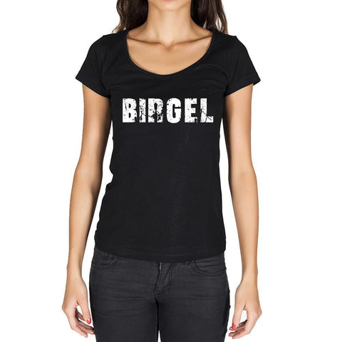 birgel, German Cities Black, Women's Short Sleeve Rounded Neck T-shirt