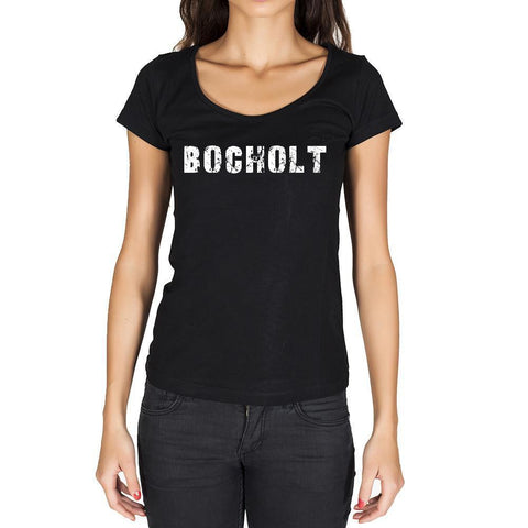 bocholt, German Cities Black, Women's Short Sleeve Rounded Neck T-shirt