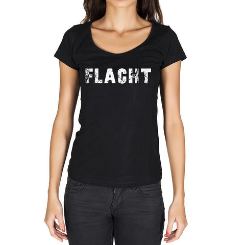 flacht, German Cities Black, Women's Short Sleeve Rounded Neck T-shirt