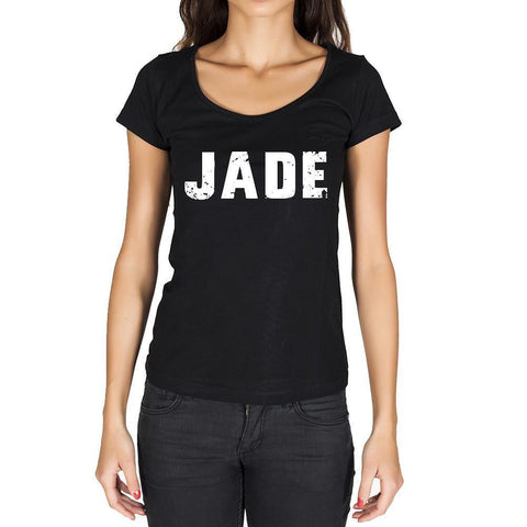 jade, German Cities Black, Women's Short Sleeve Rounded Neck T-shirt