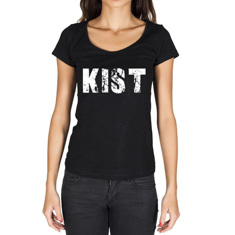 kist, German Cities Black, Women's Short Sleeve Rounded Neck T-shirt