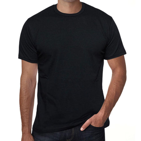 Black Mens Plain T-Shirt Birthday Gift 00519