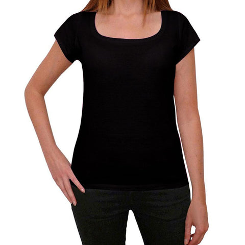 Black Womens Plain T-Shirt Birthday Gift 00520