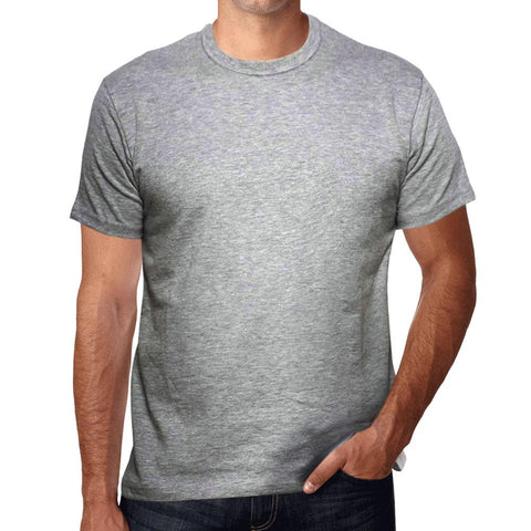 Grey Mens Plain T-Shirt Birthday Gift 00519