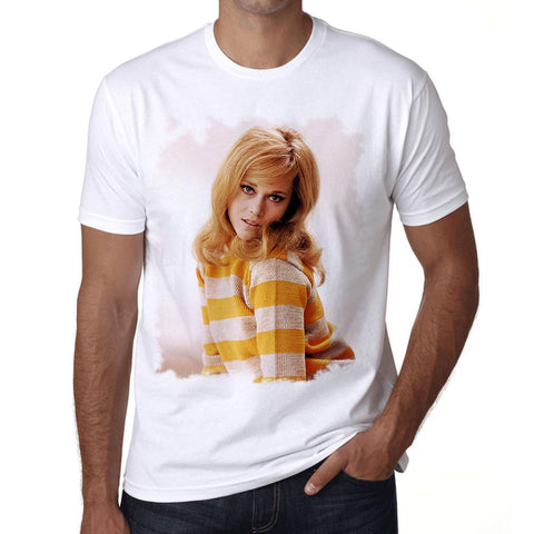 Jane Fonda Men's T-shirt White Birthday Gift 00515