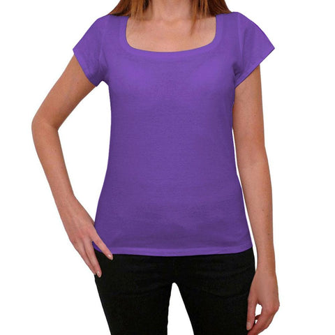 Purple Womens Plain T-Shirt Birthday Gift 00520