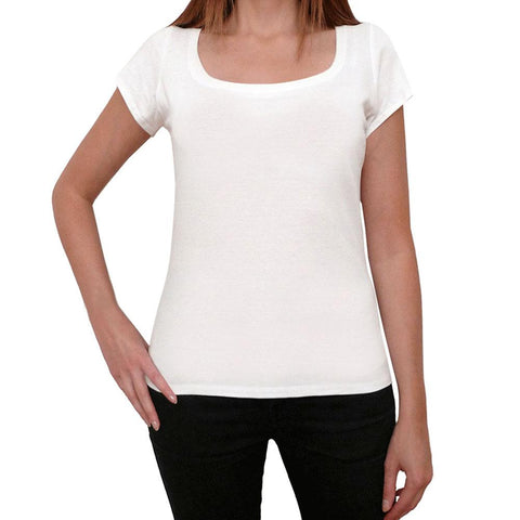 White Womens Plain T-Shirt Birthday Gift 00520