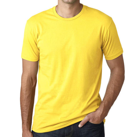 Yellow Mens Plain T-Shirt Birthday Gift 00519
